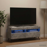 Vidaxl led tv-meubel betongrijs bewerkt hout