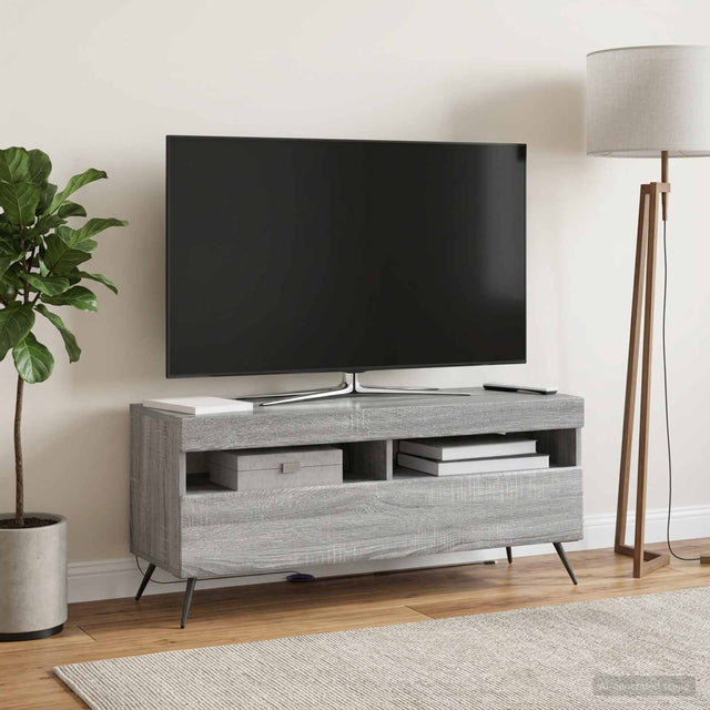 Vidaxl led tv-meubel grijs sonoma bewerkt hout