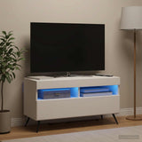 Vidaxl led tv-meubel wit bewerkt hout