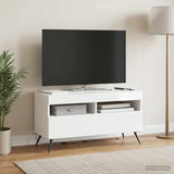 Vidaxl led tv-meubel breda hoogglans wit bewerkt hout