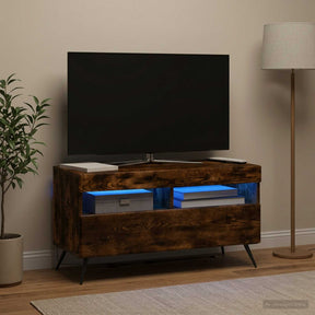 Vidaxl led tv-meubel gerookt eiken bewerkt hout
