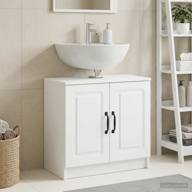 Vidaxl badkamer wastafelkast utrecht wit 59,5 x 31,5 x 59 cm
