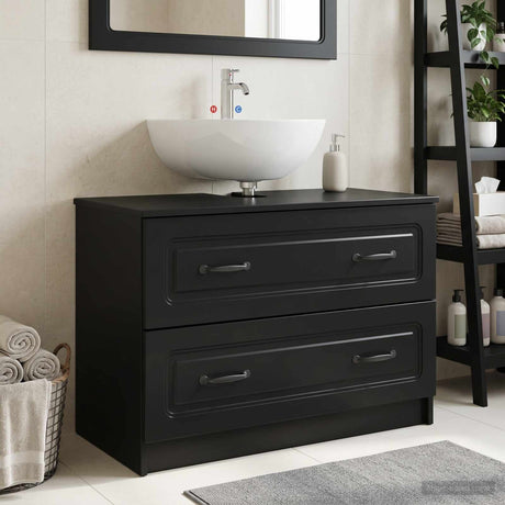 Vidaxl badkamer wastafelkast utrecht zwart 82 x 41 x 56 cm