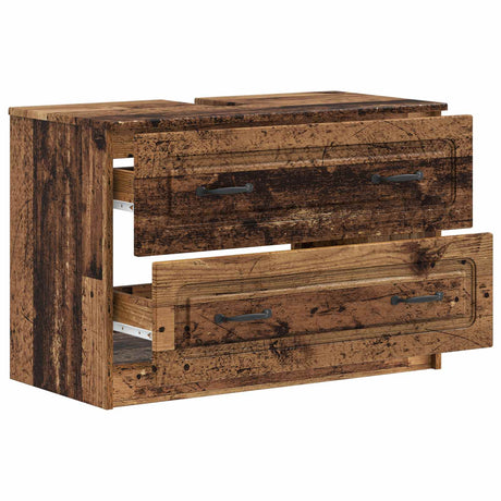 Vidaxl badkamer wastafelkast utrecht oud hout 82 x 41 x 56 cm