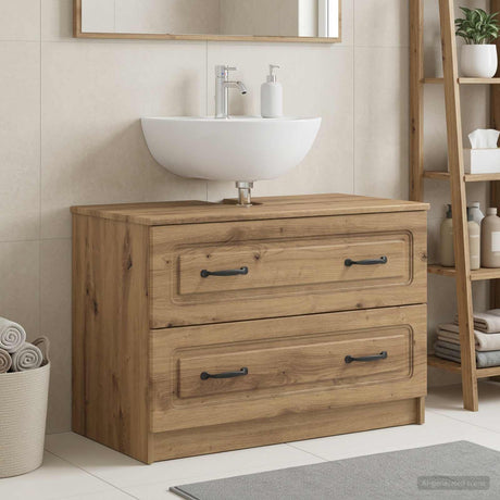 Vidaxl badkamer wastafelkast utrecht artisanaal eiken 82 x 41 x 56 cm