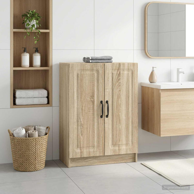 Vidaxl badkamer opbergkast utrecht sonoma eiken 59,5 x 31 x 77 cm