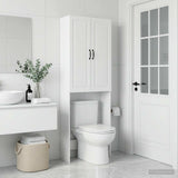Vidaxl toiletkast utrecht wit 66 x 25,5 x 190 cm bewerkt hout