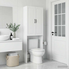 Vidaxl toiletkast utrecht wit 66 x 25,5 x 190 cm bewerkt hout