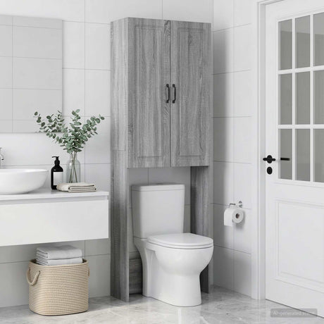 Vidaxl toiletkast utrecht grijs sonoma 66 x 25,5 x 190 cm bewerkt hout