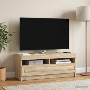 Vidaxl led tv-meubel sonoma eiken bewerkt hout