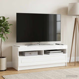Vidaxl led tv-meubel hoogglans wit bewerkt hout