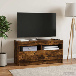 Vidaxl led tv-meubel gerookt eiken bewerkt hout