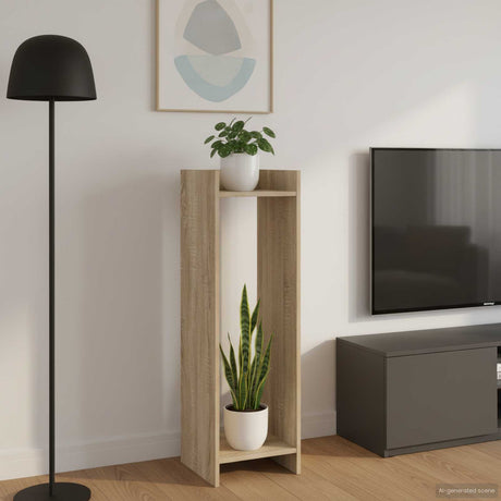 Vidaxl plantenstandaard sonoma eiken 30 x 30 x 100 cm bewerkt hout