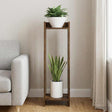 Vidaxl plantenstandaard gerookt eiken 30 x 30 x 100 cm bewerkt hout