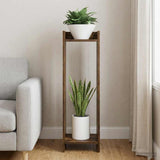Vidaxl plantenstandaard gerookt eiken 30 x 30 x 100 cm bewerkt hout