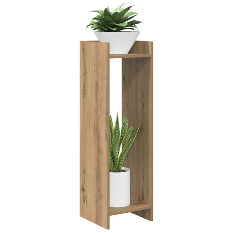 Vidaxl plantenstandaard artisanaal eiken 30 x 30 x 100 cm bewerkt hout