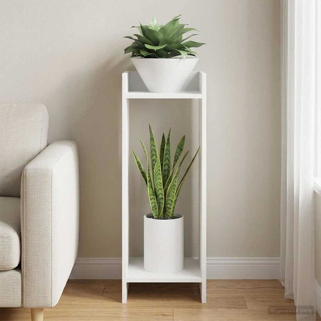 Vidaxl plantenstandaard wit 30 x 30 x 80 cm bewerkt hout