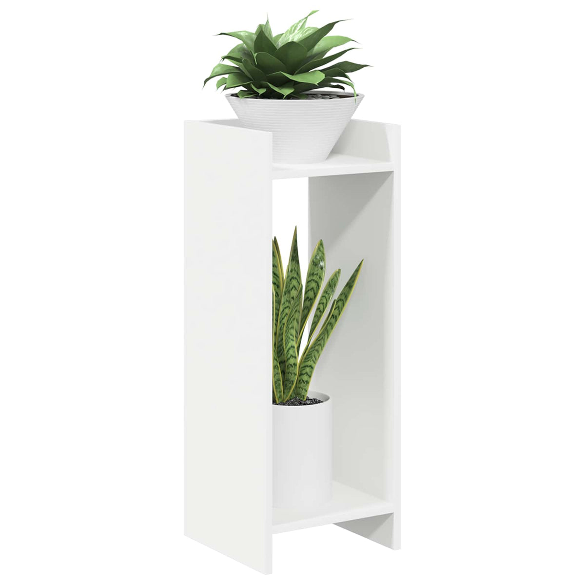 Vidaxl plantenstandaard wit 30 x 30 x 80 cm bewerkt hout
