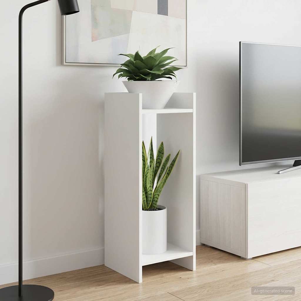 Vidaxl plantenstandaard 2 st wit 30 x 30 x 80 cm bewerkt hout