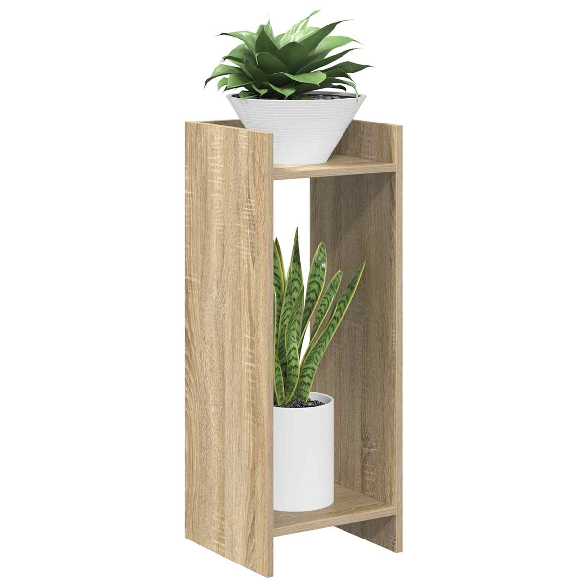 Vidaxl plantenstandaard 2 st sonoma eiken 30 x 30 x 80 cm bewerkt hout
