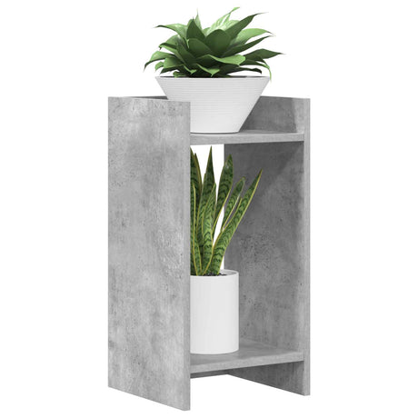 Vidaxl plantenstandaard betongrijs 30 x 30 x 60 cm bewerkt hout