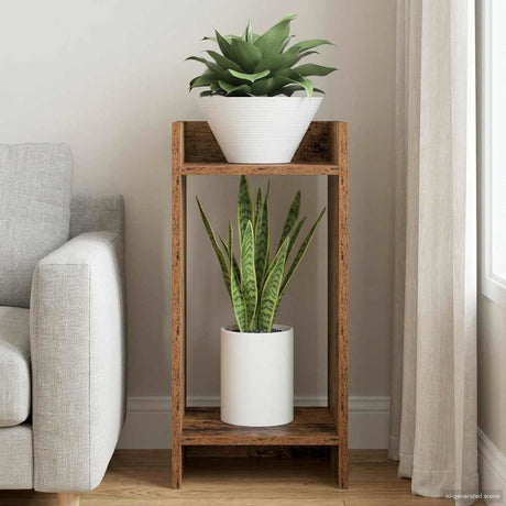 Vidaxl plantenstandaard oud hout 30 x 30 x 60 cm bewerkt hout