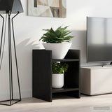 Vidaxl plantenstandaard 2 st zwart eiken 30 x 30 x 40 cm bewerkt hout