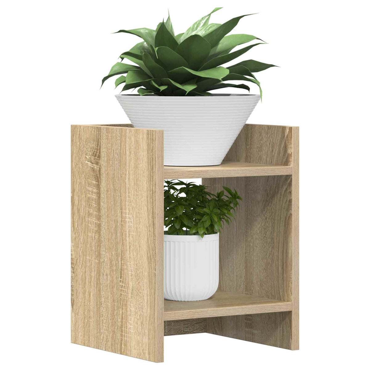 Vidaxl plantenstandaard sonoma eiken 30 x 30 x 40 cm bewerkt hout