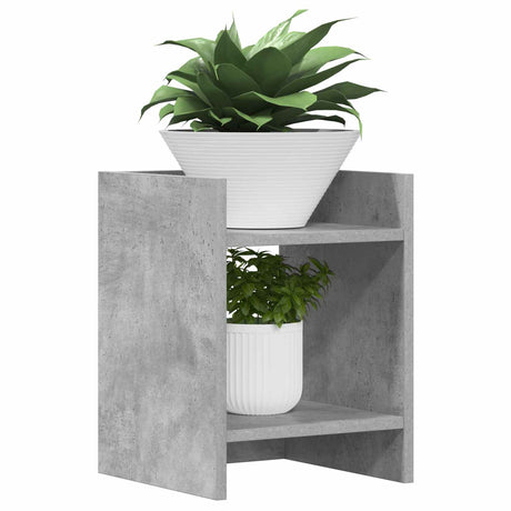 Vidaxl plantenstandaard betongrijs 30 x 30 x 40 cm bewerkt hout