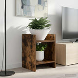 Vidaxl plantenstandaard gerookt eiken 30 x 30 x 40 cm bewerkt hout