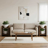 Vidaxl plantenstandaard 2 st gerookt eiken 30 x 30 x 40 cm