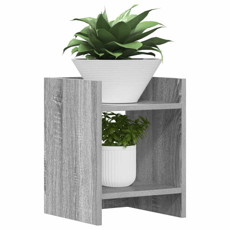 Vidaxl plantenstandaard grijs sonoma 30 x 30 x 40 cm bewerkt hout