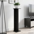 Vidaxl plantenstandaard zwart eiken 25 x 25,5 x 100,5 cm bewerkt hout