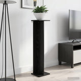 Vidaxl plantenstandaard zwart eiken 25 x 25,5 x 100,5 cm bewerkt hout