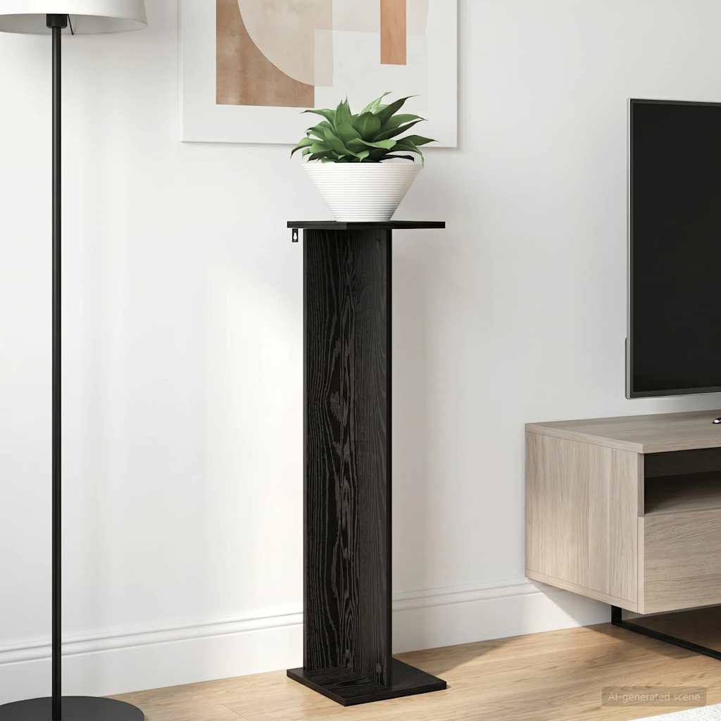 Vidaxl plantenstandaard 2 st zwart eiken 25 x 25,5 x 100,5 cm