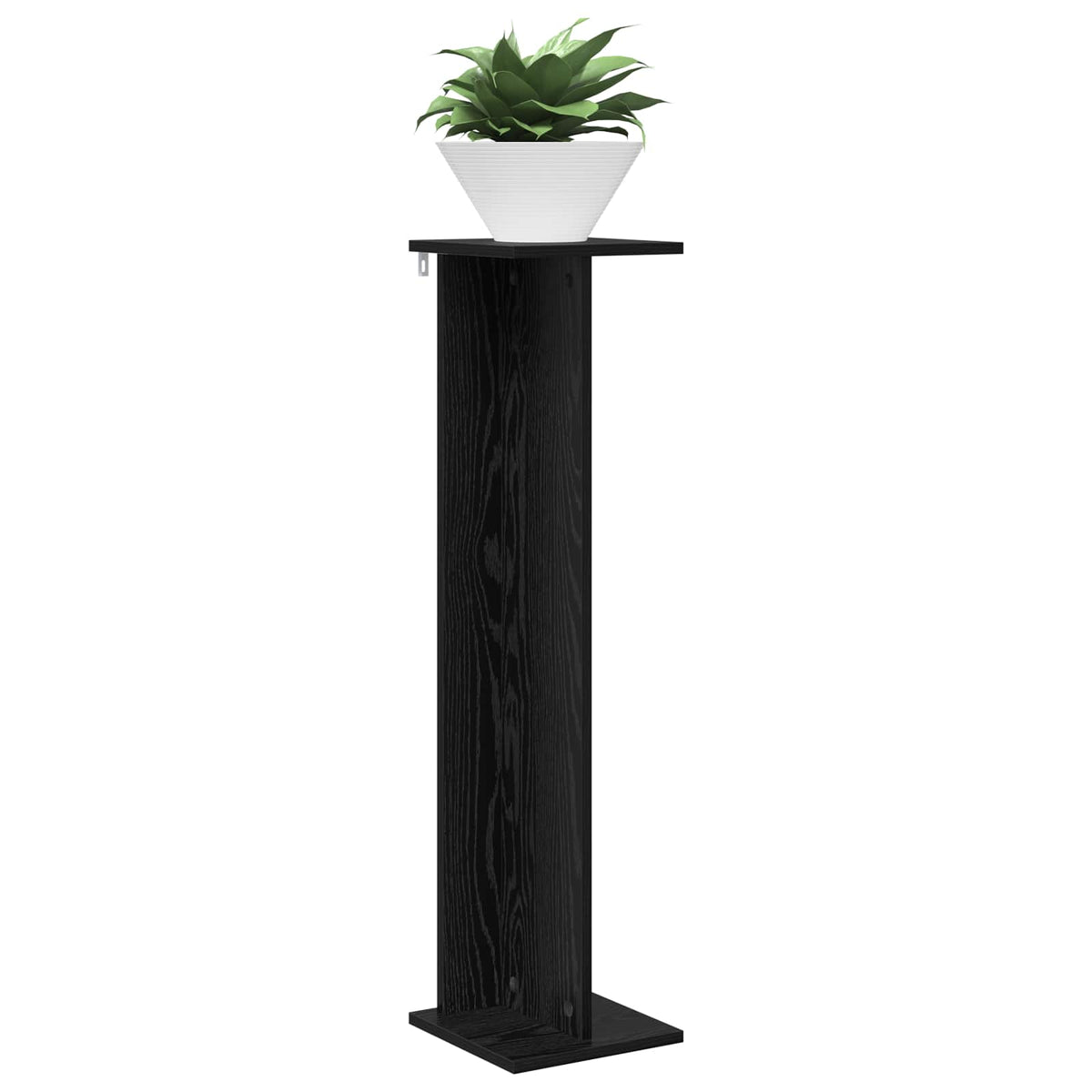 Vidaxl plantenstandaard 2 st zwart eiken 25 x 25,5 x 100,5 cm
