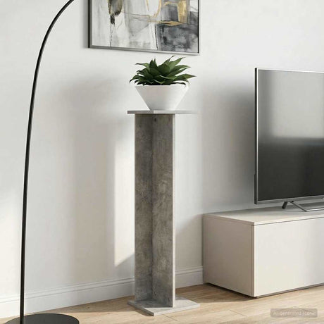 Vidaxl plantenstandaard 2 st betongrijs 25 x 25,5 x 100,5 cm