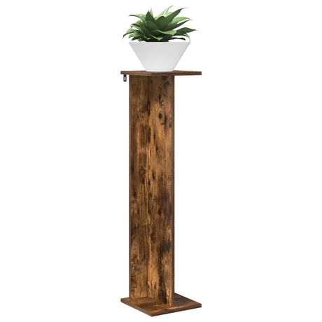 Vidaxl plantenstandaard gerookt eiken 25 x 25,5 x 100,5 cm