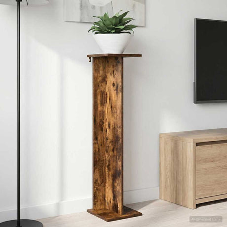 Vidaxl plantenstandaard 2 st gerookt eiken 25 x 25,5 x 100,5 cm