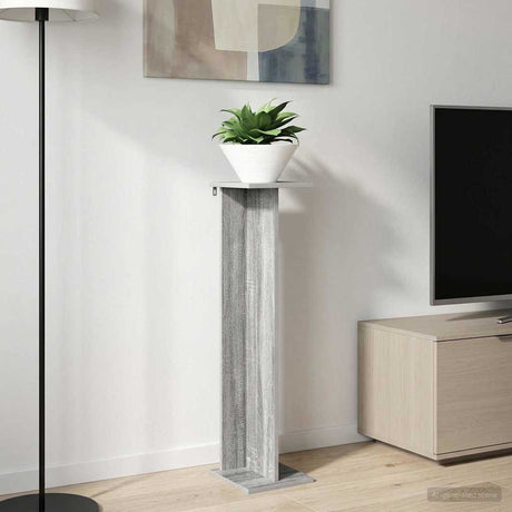 Vidaxl plantenstandaard grijs sonoma 25 x 25,5 x 100,5 cm bewerkt hout