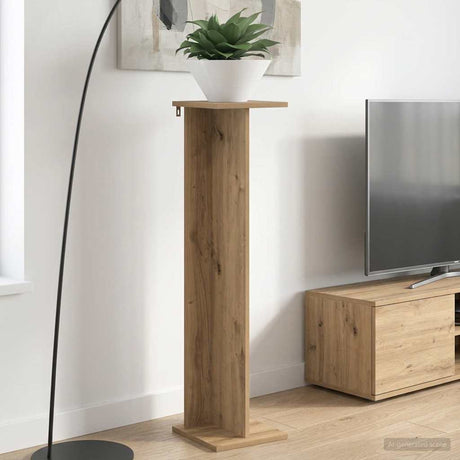 Vidaxl plantenstandaard artisanaal eiken 25 x 25,5 x 100,5 cm