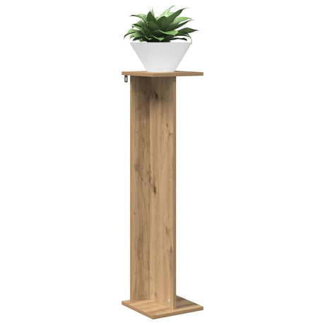 Vidaxl plantenstandaard 2 st artisanaal eiken 25 x 25,5 x 100,5 cm