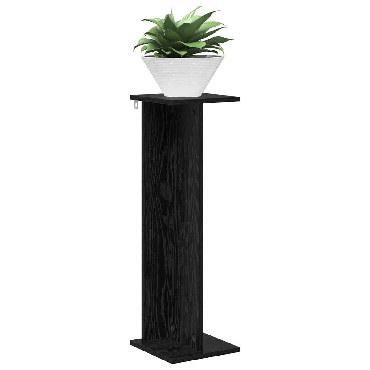 Vidaxl plantenstandaard 2 st zwart eiken 25 x 25,5 x 80,5 cm