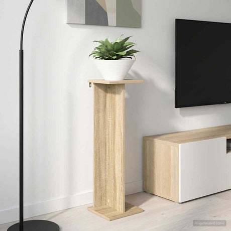 Vidaxl plantenstandaard sonoma eiken 25 x 25,5 x 80,5 cm bewerkt hout
