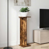 Vidaxl plantenstandaard 2 st gerookt eiken 25 x 25,5 x 80,5 cm