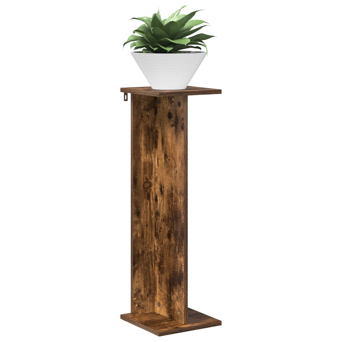 Vidaxl plantenstandaard 2 st gerookt eiken 25 x 25,5 x 80,5 cm