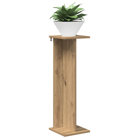 Vidaxl plantenstandaard 2 st artisanaal eiken 25 x 25,5 x 80,5 cm