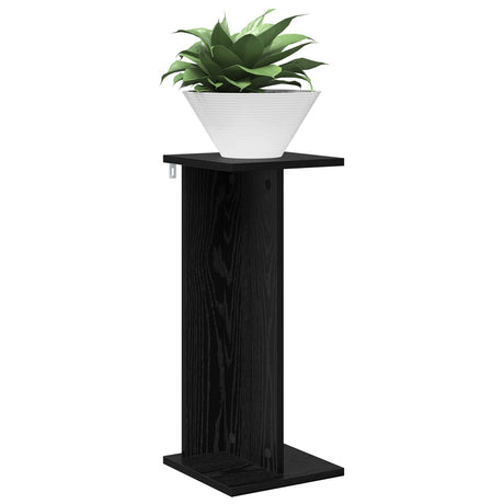Vidaxl plantenstandaard zwart eiken 25 x 25,5 x 60,5 cm bewerkt hout