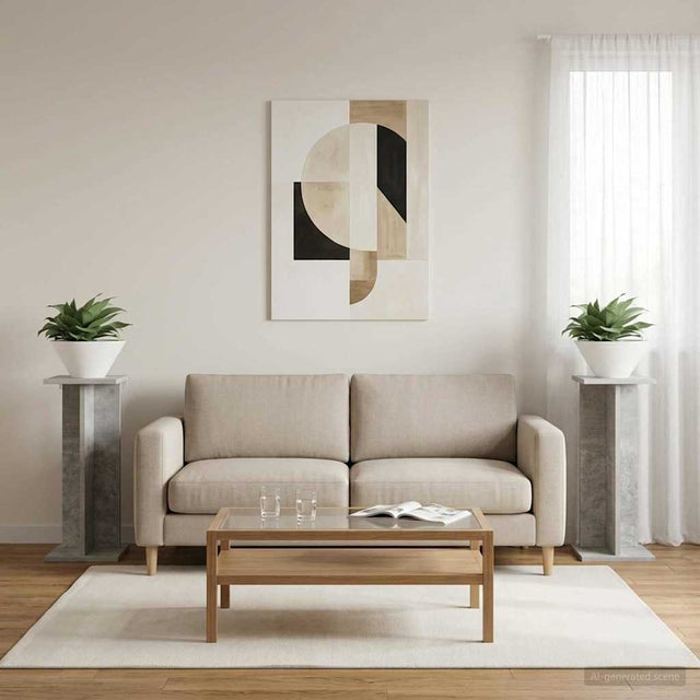Vidaxl plantenstandaard 2 st betongrijs 25 x 25,5 x 60,5 cm