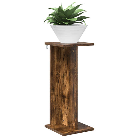Vidaxl plantenstandaard gerookt eiken 25 x 25,5 x 60,5 cm bewerkt hout